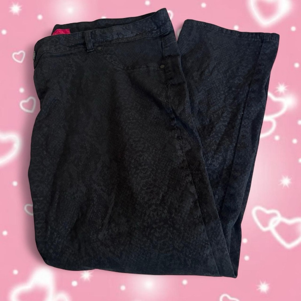 Pure Energy Black Snakeskin Print Jeans